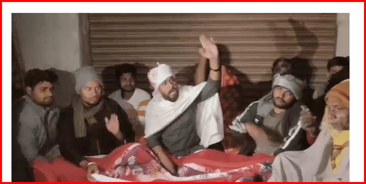 Bhim Army protest at Rohtas Nokha Bazar Samiti